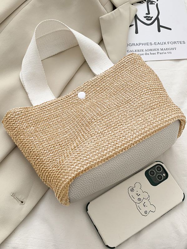 xakxx Simple Casual Vacation Weave Bag