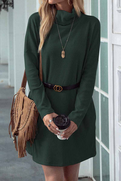 Xakxx Solid Color Round Neck Dress(4 Colors)
