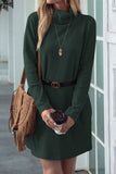 Xakxx Solid Color Round Neck Dress(4 Colors)