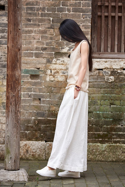 xakxx Ramie Cotton Casual Yoga Pants