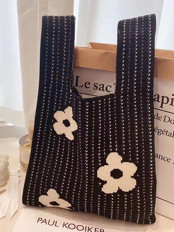 xakxx Floral Printed Hollow Bags Accessories Handbags