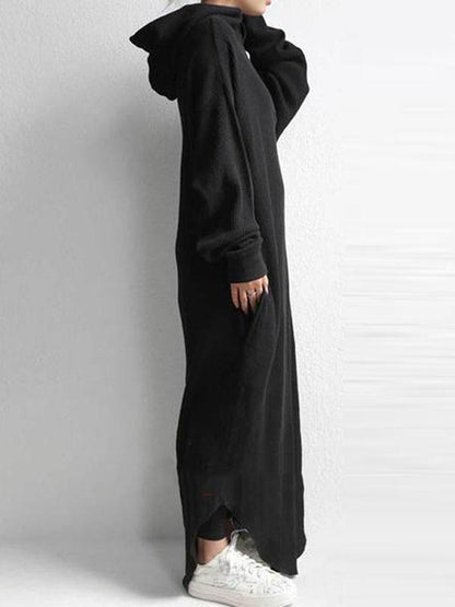 xakxx Simple Loose 2 Colors Long Dress