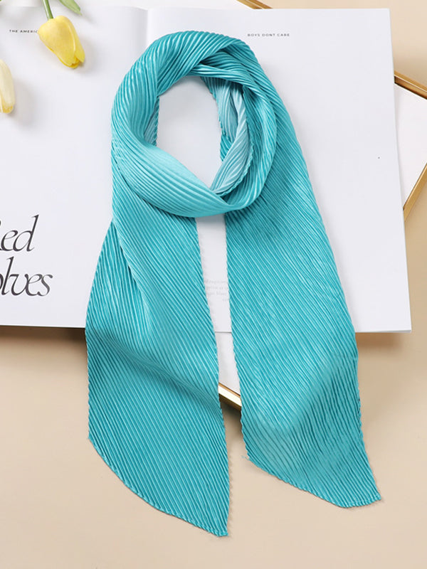 xakxx Casual Pleated Solid Color Shawl&Scarf