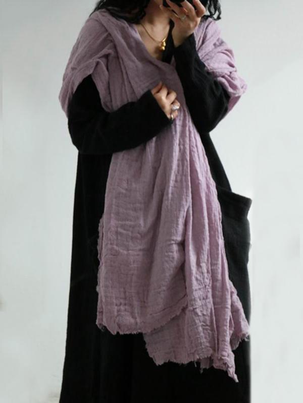 xakxx Retro Casual Crumpled Oversize Scarf