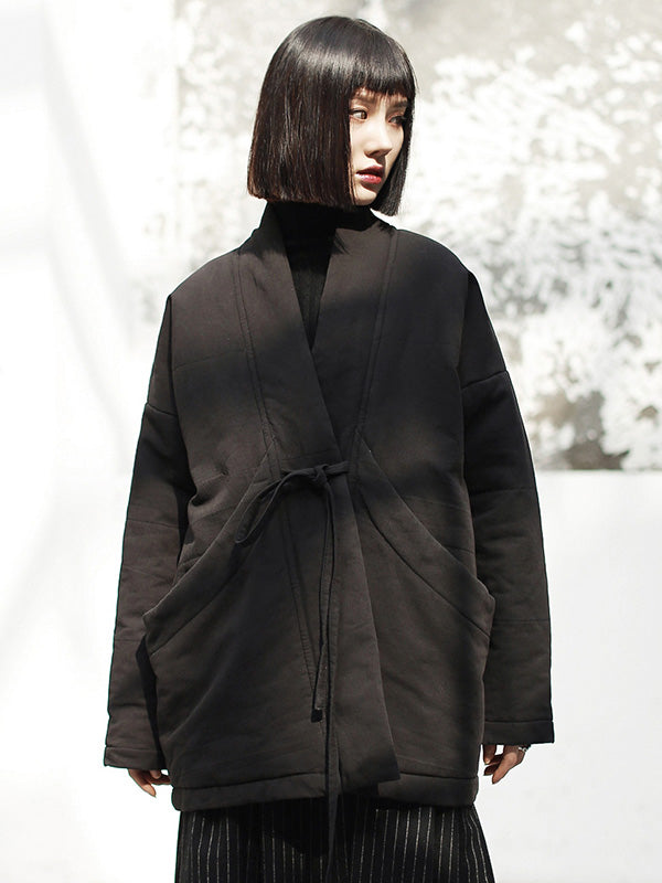 xakxx Original Solid Warm Cotton-Padded Coat