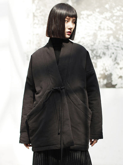 xakxx Original Solid Warm Cotton-Padded Coat