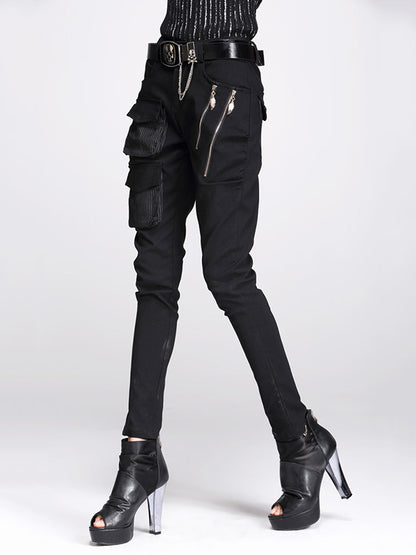 xakxx Original Cool Split-Joint With Pockets Zipper Casual Pants Bottoms