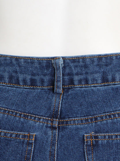xakxx Original Wide Leg Loose Split-Joint With Big Pockets Jean Pants Bottoms