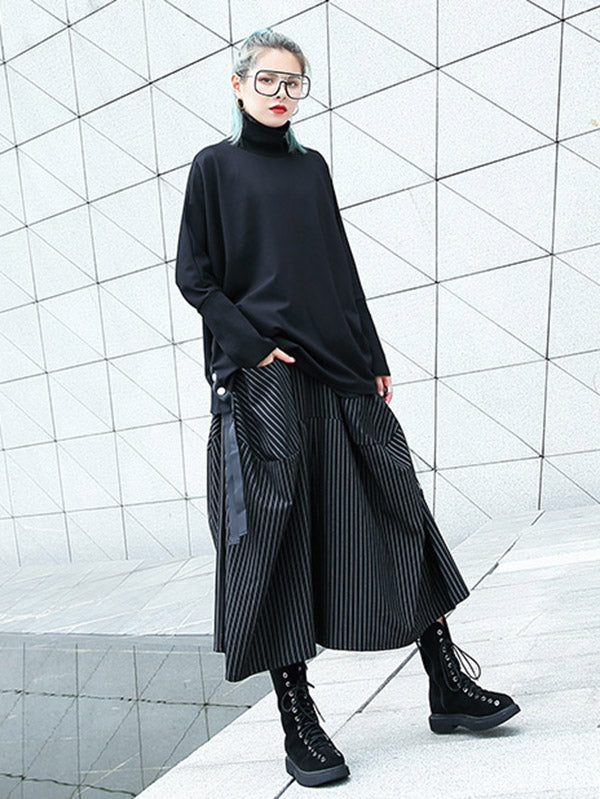 xakxx Empire Loose Stripe Wide Leg Pants