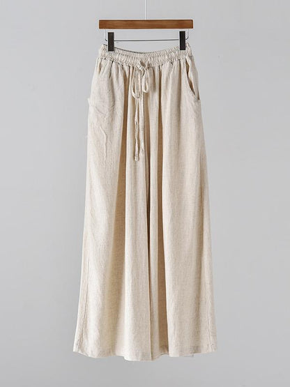 xakxx Vintage Linen Wide Leg Ramie Pants