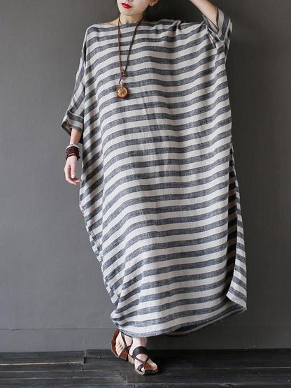 xakxx Vintage Loose Striped Dress