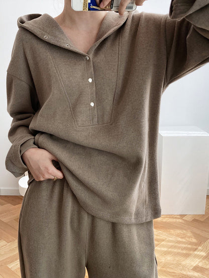 xakxx Loose Hoodies And Wide-Leg Pants Suits