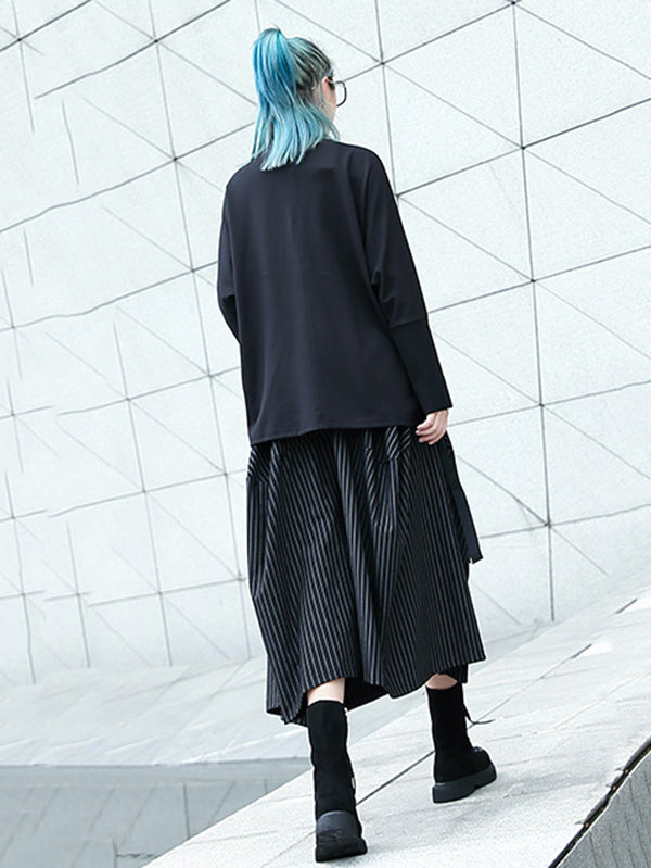 xakxx Empire Loose Stripe Wide Leg Pants