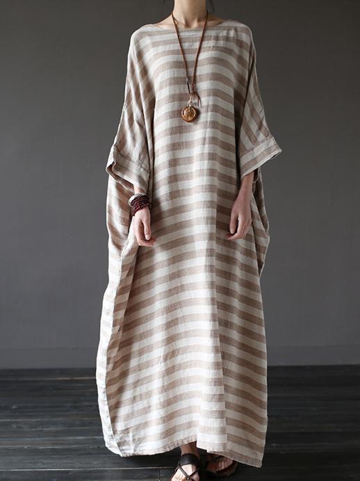 xakxx Vintage Loose Striped Dress