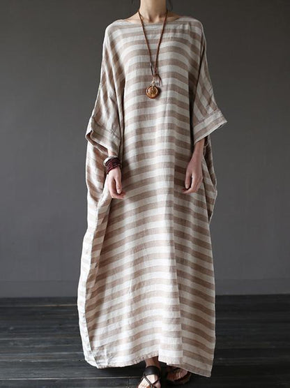 xakxx Vintage Loose Striped Dress
