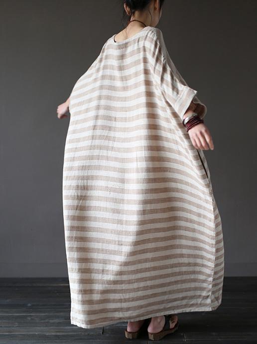 xakxx Vintage Loose Striped Dress