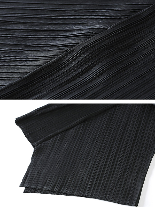 xakxx Original Loose Solid Color Irregular Pleated Wide Legs Pants