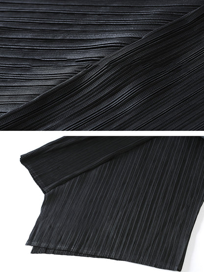 xakxx Original Loose Solid Color Irregular Pleated Wide Legs Pants