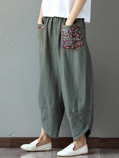 xakxx Ethnic-style Wide Leg Pants Bottom