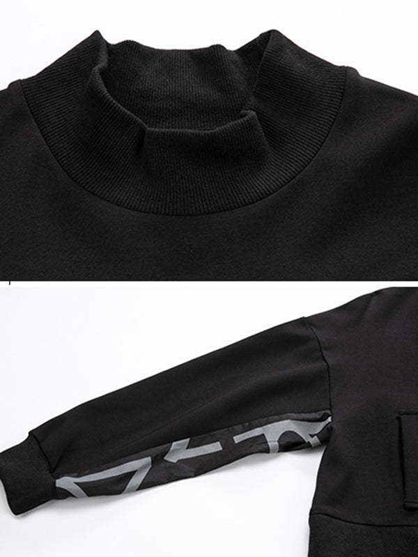 xakxx Original Split-Joint False Two Sweatshirt Tops