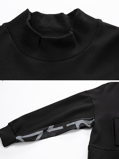 xakxx Original Split-Joint False Two Sweatshirt Tops