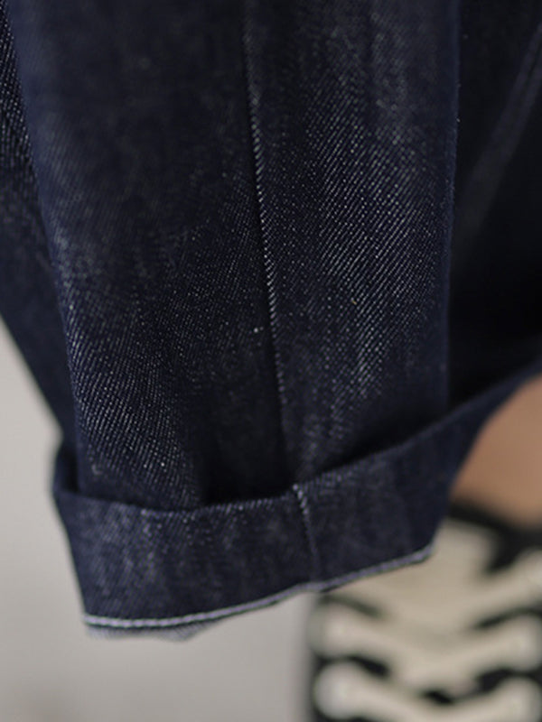 xakxx Vintage Loose Elastics Jean Pants Bottoms