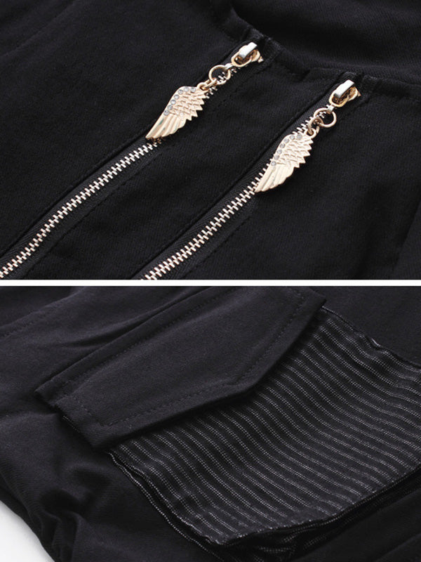 xakxx Original Cool Split-Joint With Pockets Zipper Casual Pants Bottoms