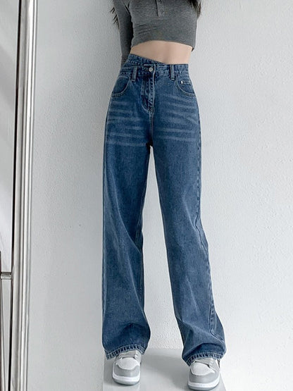 xakxx 4 Colors High Waisted Jean Pants Bottoms