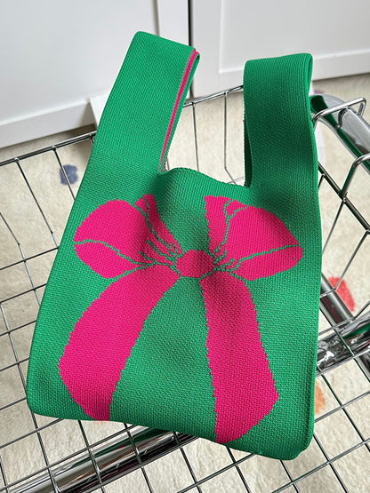xakxx Casual Weave Contrast Color Bags Accessories