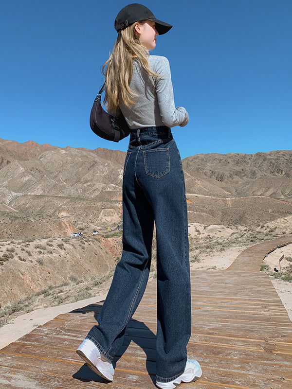 xakxx 4 Colors High Waisted Jean Pants Bottoms