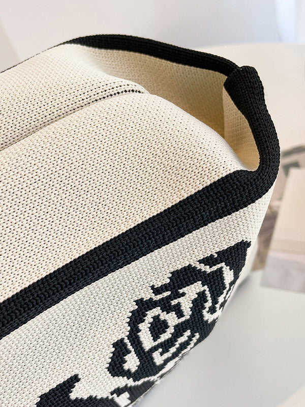 xakxx Floral Bags Woven Handbag