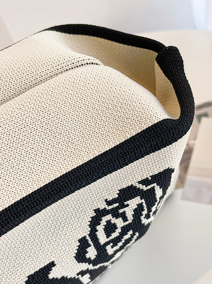 xakxx Floral Bags Woven Handbag