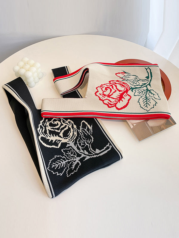 xakxx Floral Bags Woven Handbag