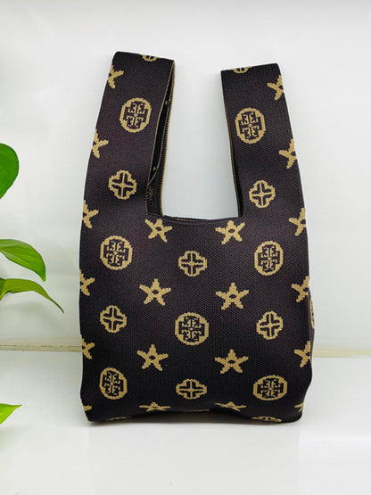 xakxx Contrast Color Cute Bags Woven Handbag
