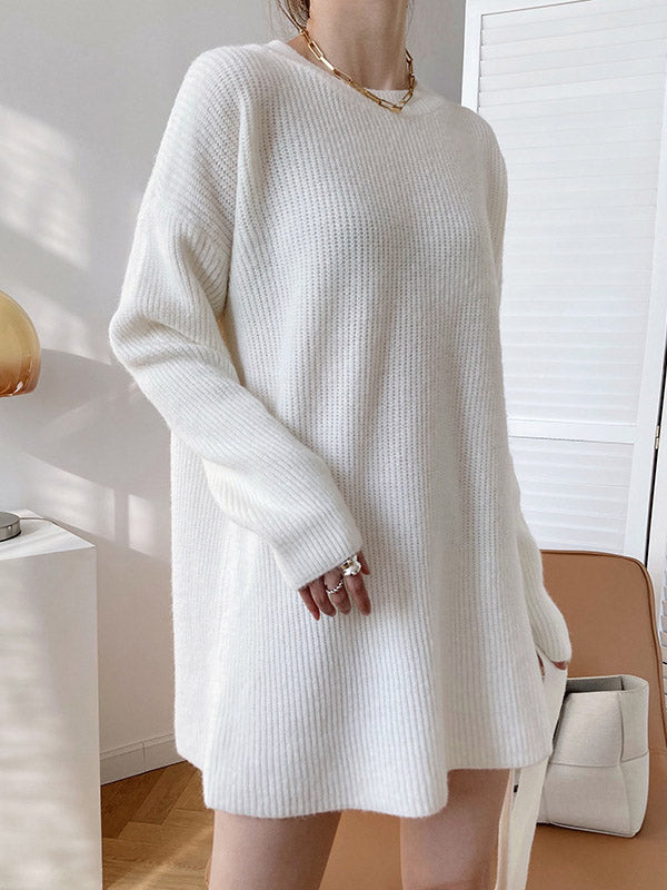 xakxx Loose Lace-Up Knitting Dress