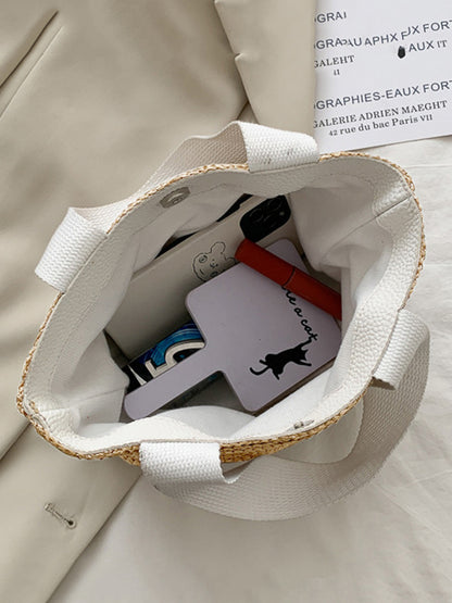 xakxx Simple Casual Vacation Weave Bag