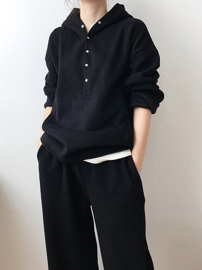 xakxx Loose Hoodies And Wide-Leg Pants Suits