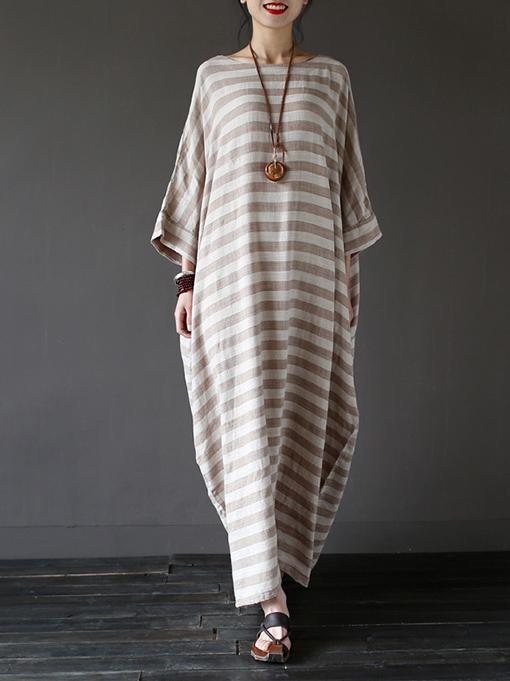 xakxx Vintage Loose Striped Dress