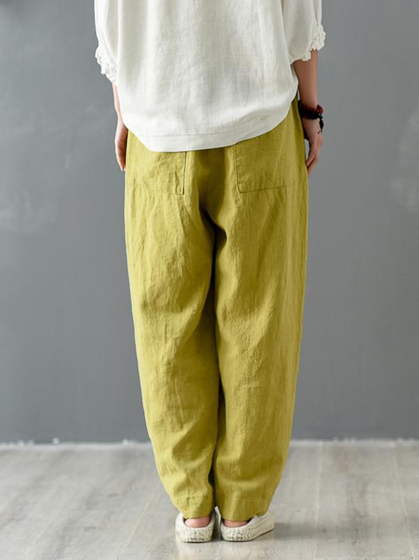 xakxx Loose Solid Color Casual Pants