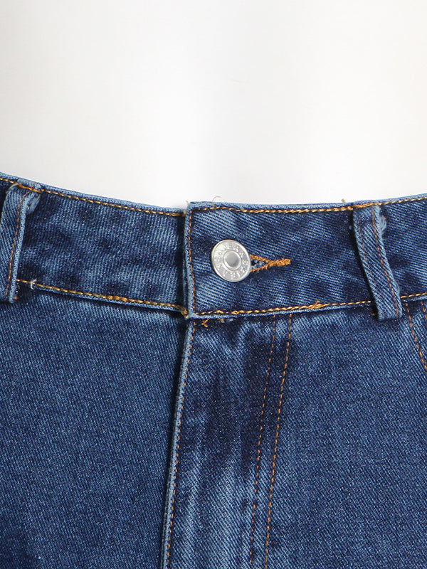 xakxx Original Wide Leg Loose Split-Joint With Big Pockets Jean Pants Bottoms