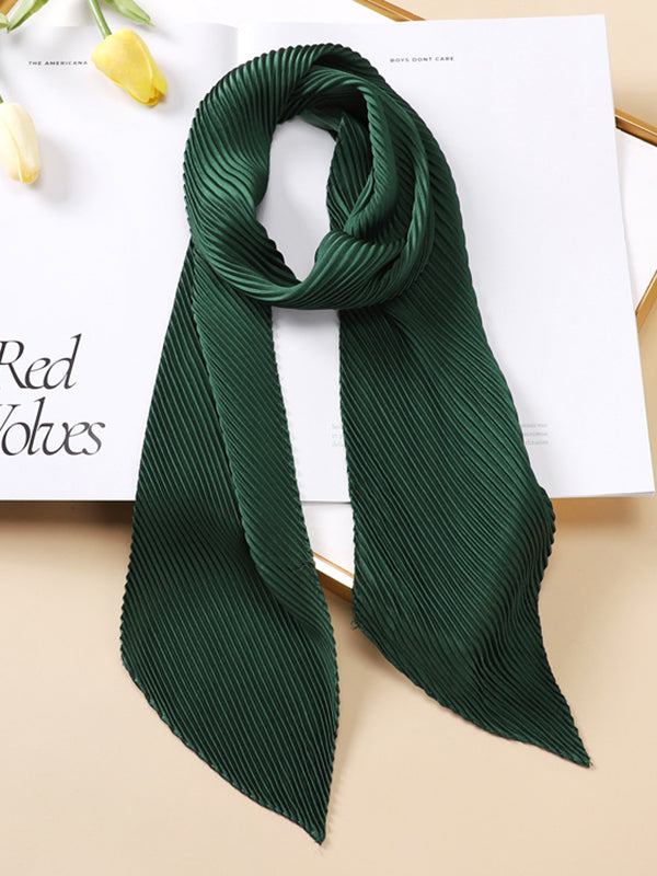 xakxx Casual Pleated Solid Color Shawl&Scarf