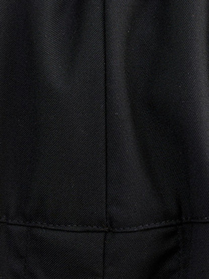 xakxx Wide Leg Loose Drawstring Solid Color Casual Pants Bottoms Culotte