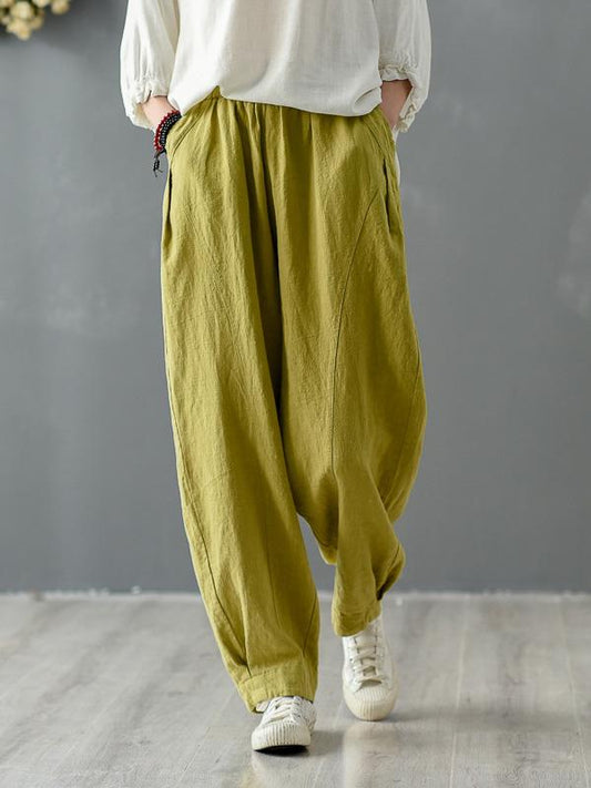 xakxx Loose Solid Color Casual Pants