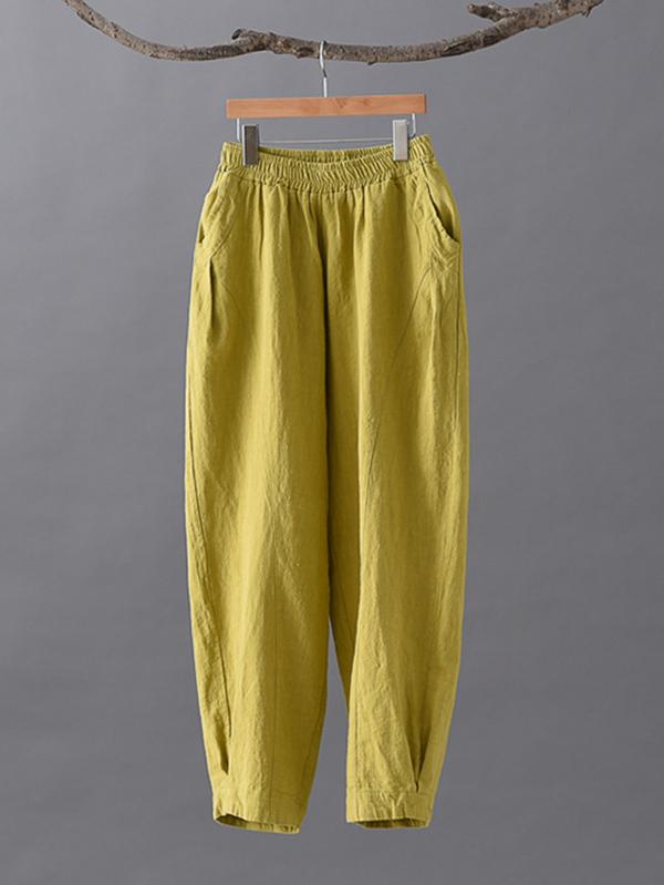 xakxx Loose Solid Color Casual Pants
