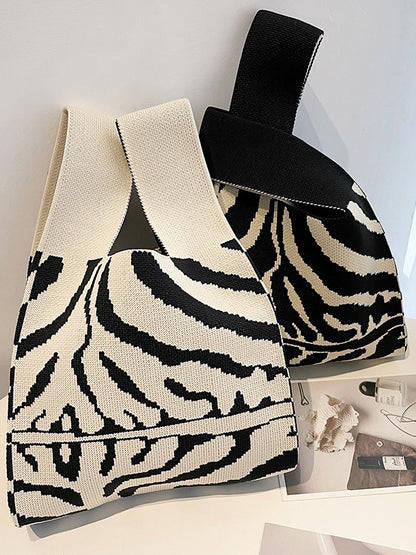 xakxx Contrast Color Bags Woven Handbag