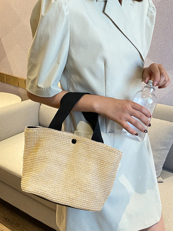 xakxx Simple Casual Vacation Weave Bag