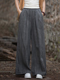 xakxx Wide Leg Elasticity Pockets Tie-Dyed Casual Pants Bottoms Trousers