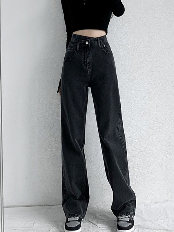 xakxx 4 Colors High Waisted Jean Pants Bottoms