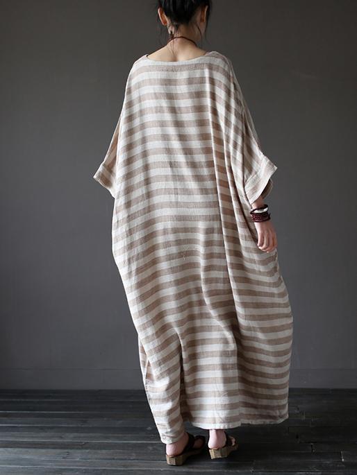 xakxx Vintage Loose Striped Dress