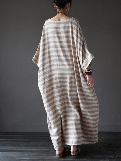 xakxx Vintage Loose Striped Dress